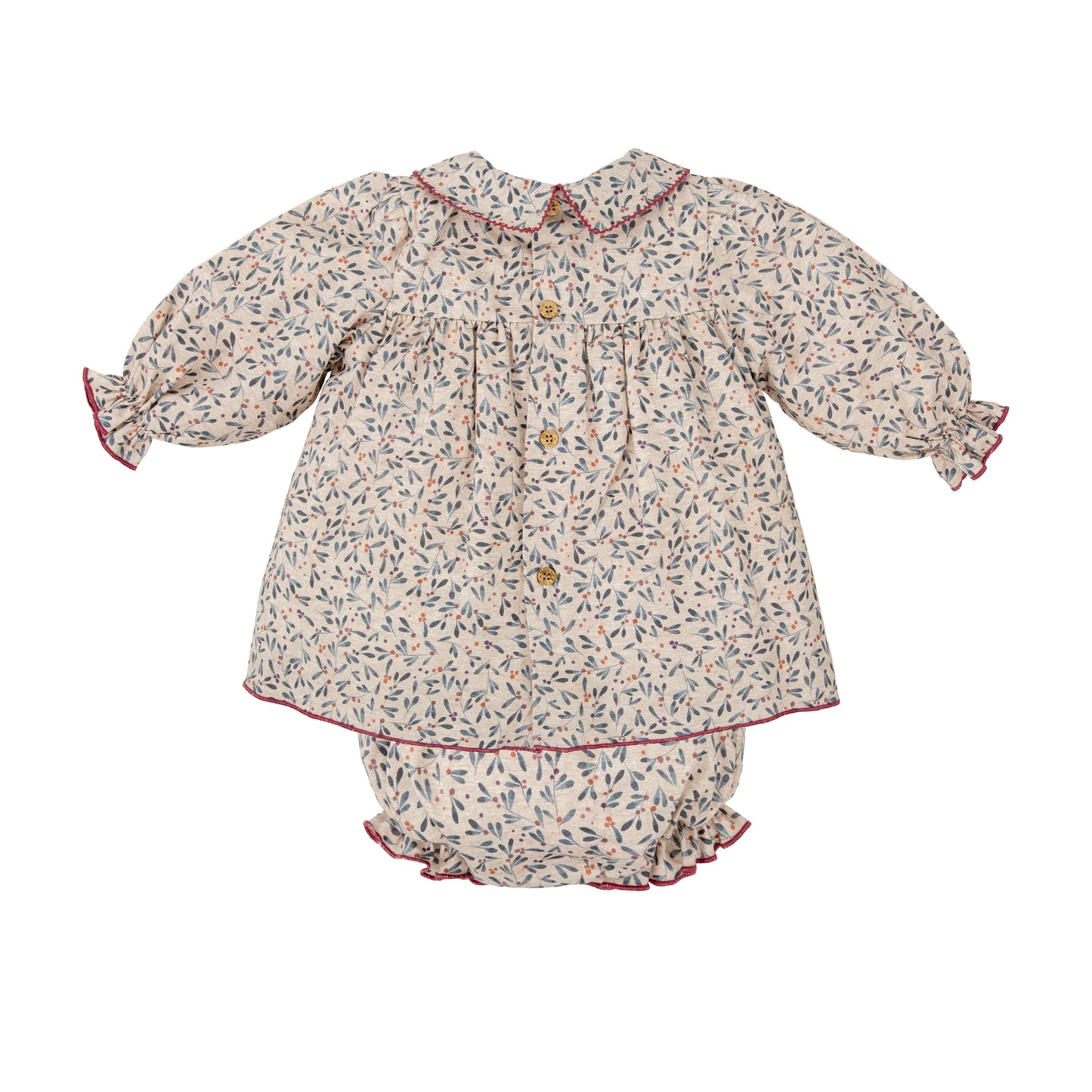 Vestido corto estampado floral con cubrepañal