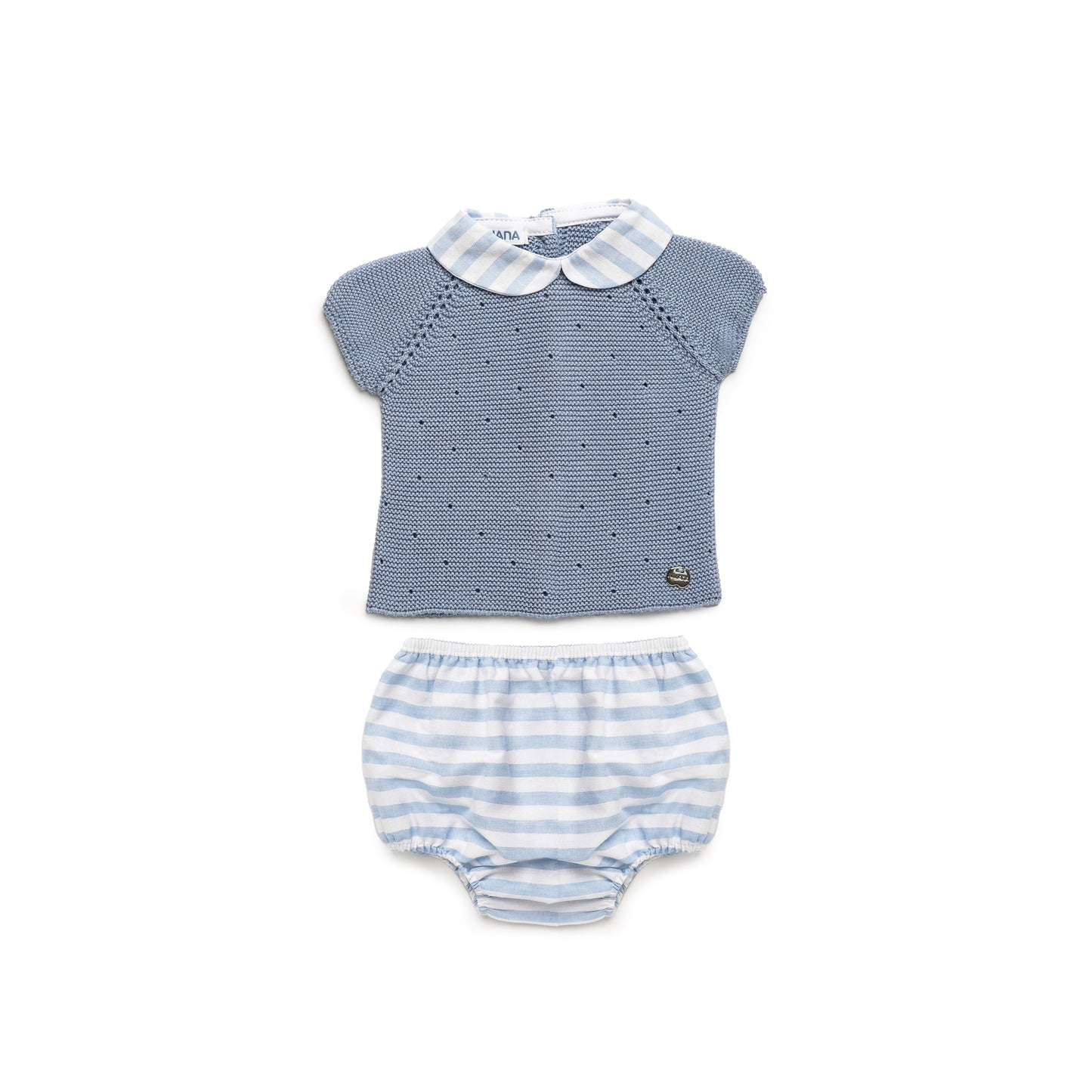 Conjunto 2 piezas cuello baby rayas