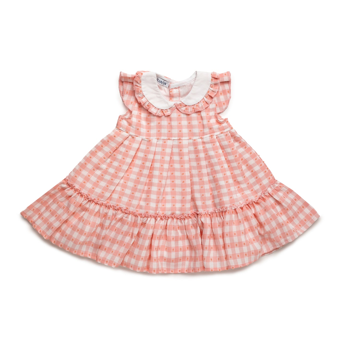 Vestido cuello baby cuadros vichy