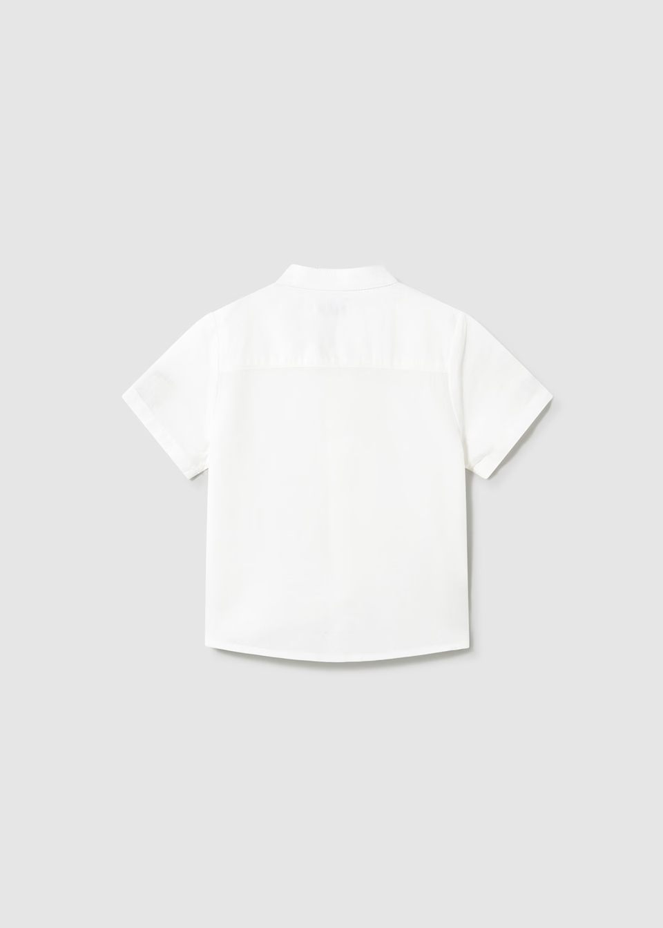 Camisa cuello mao con lino