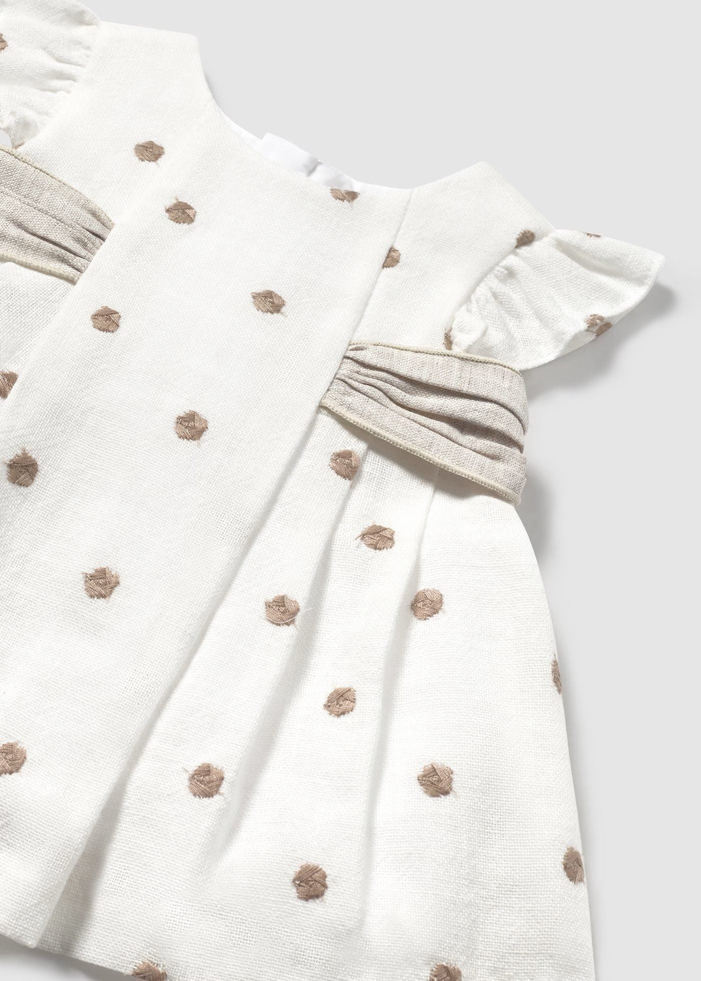Vestido polka dots con cubrepañal