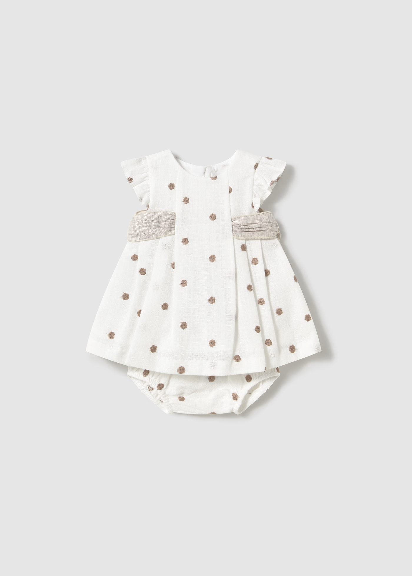 Vestido polka dots con cubrepañal