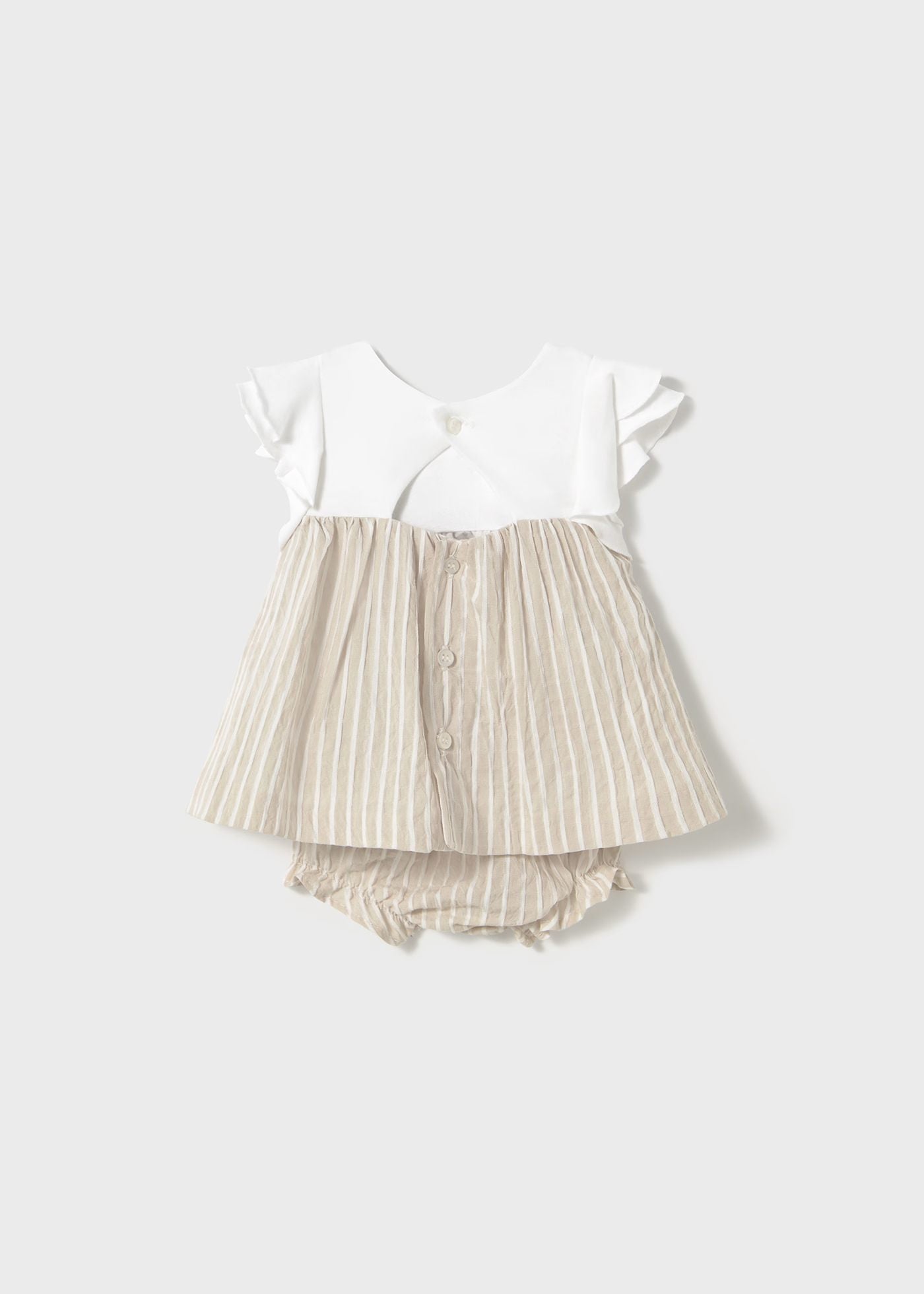 Vestido con cubrepañal combinado