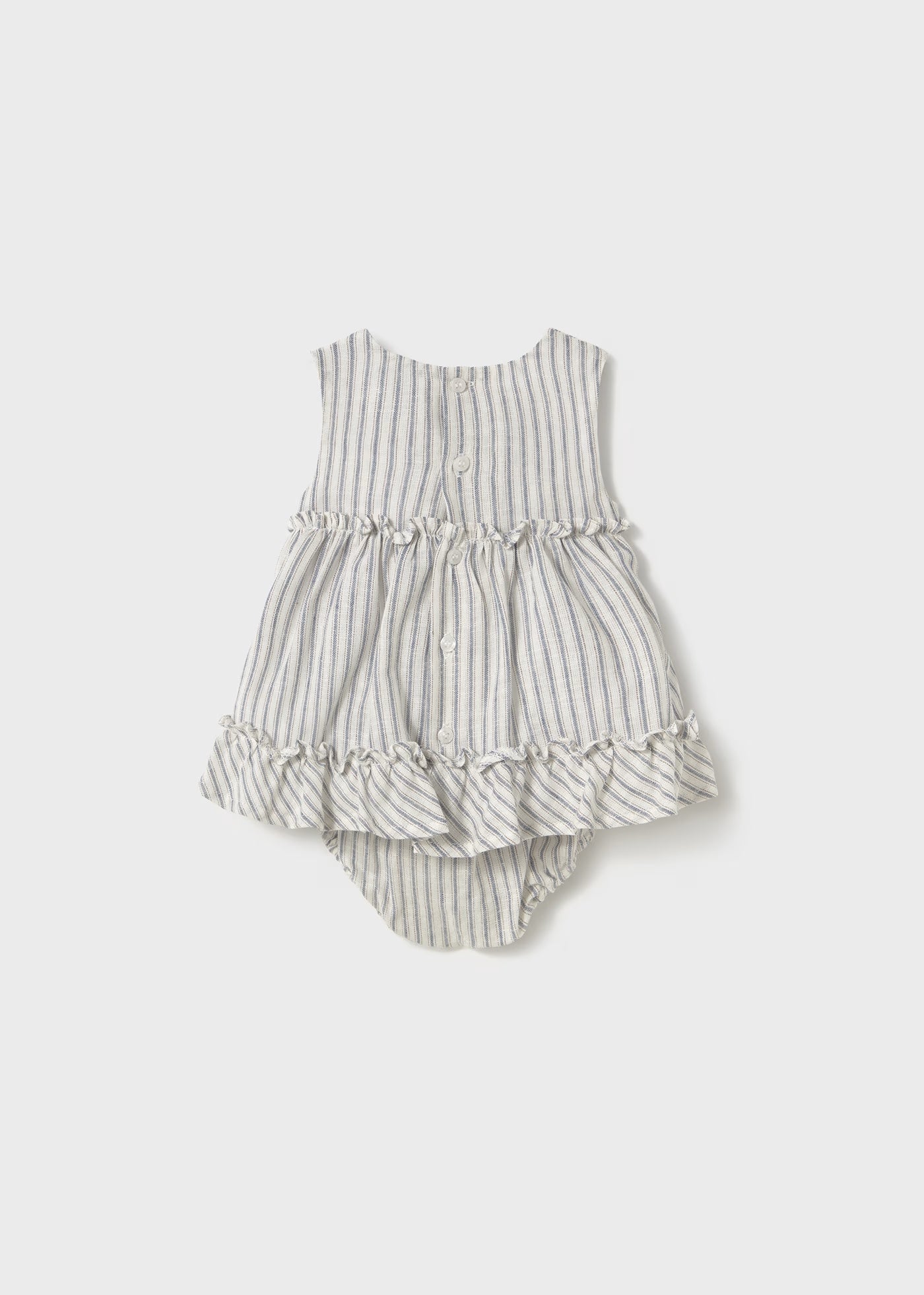 Vestido de rayas con cubrepañal