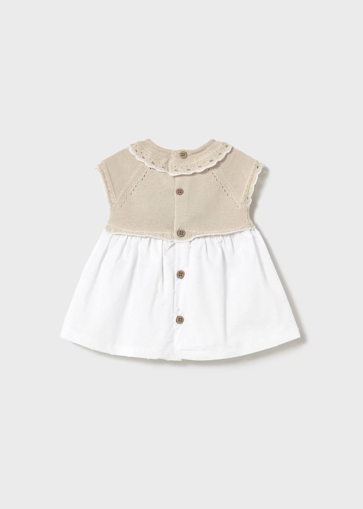 Vestido combinado tejido