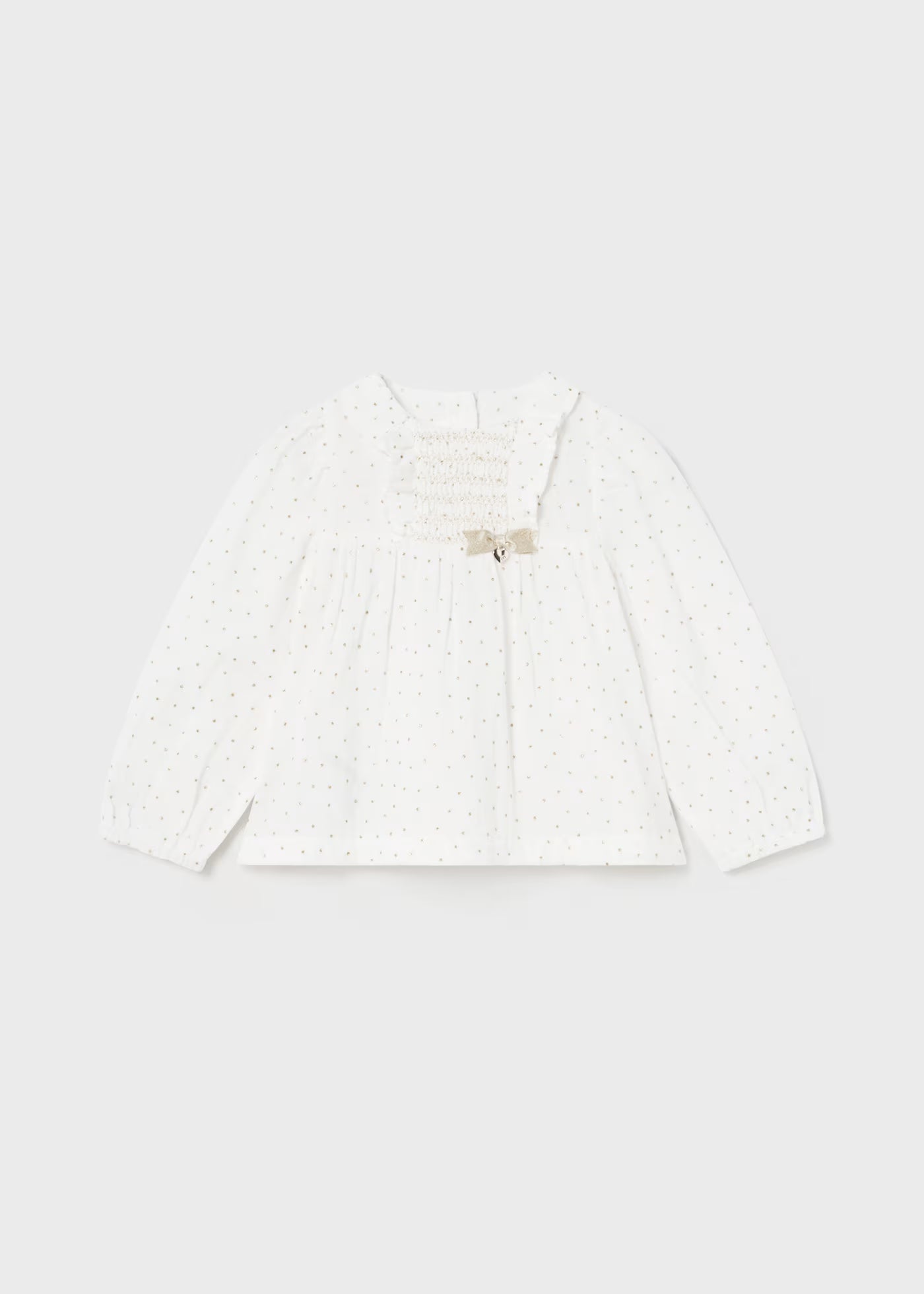 Blusa smock con moño