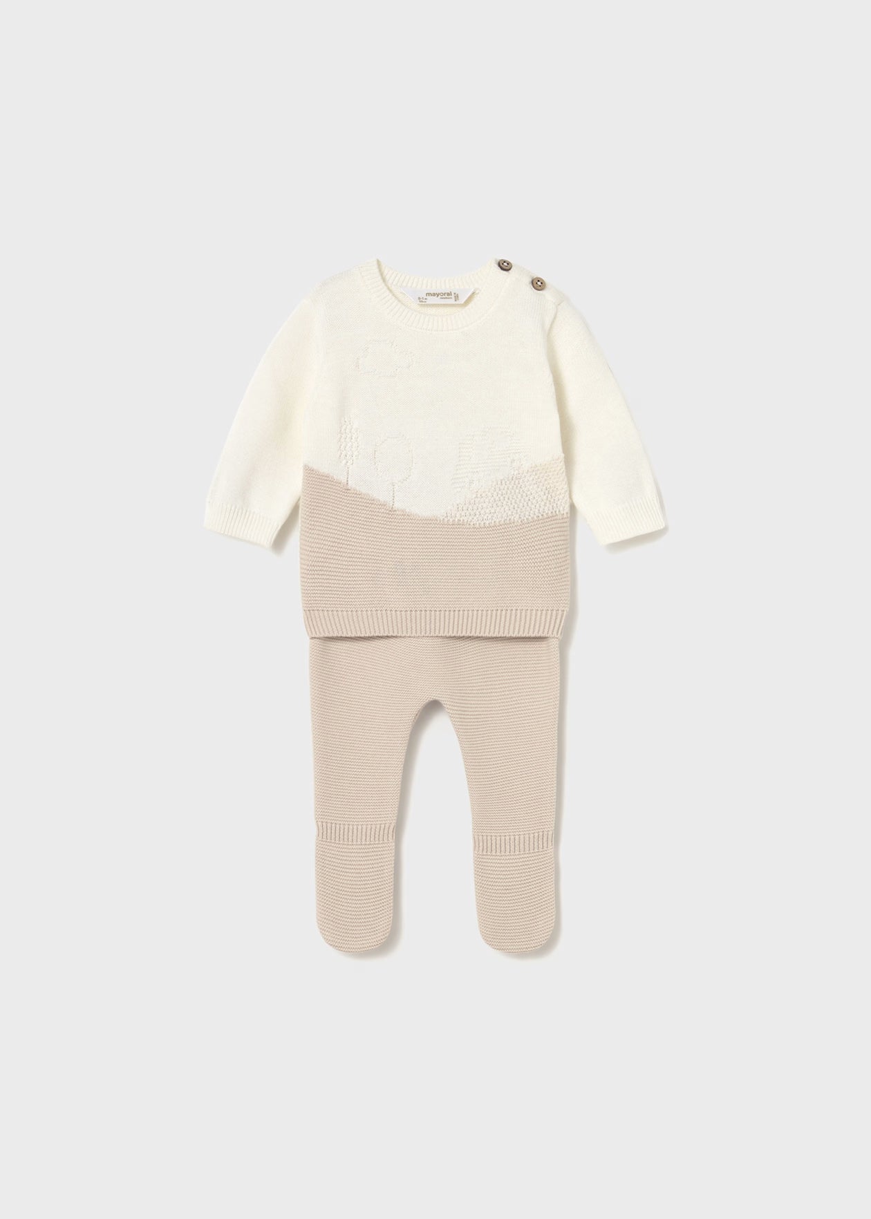 Conjunto pantalón y suéter tejido