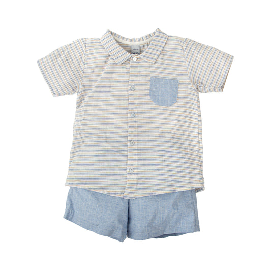 Conjunto camisa de rayas y short
