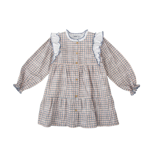 Vestido cuadros con olanes