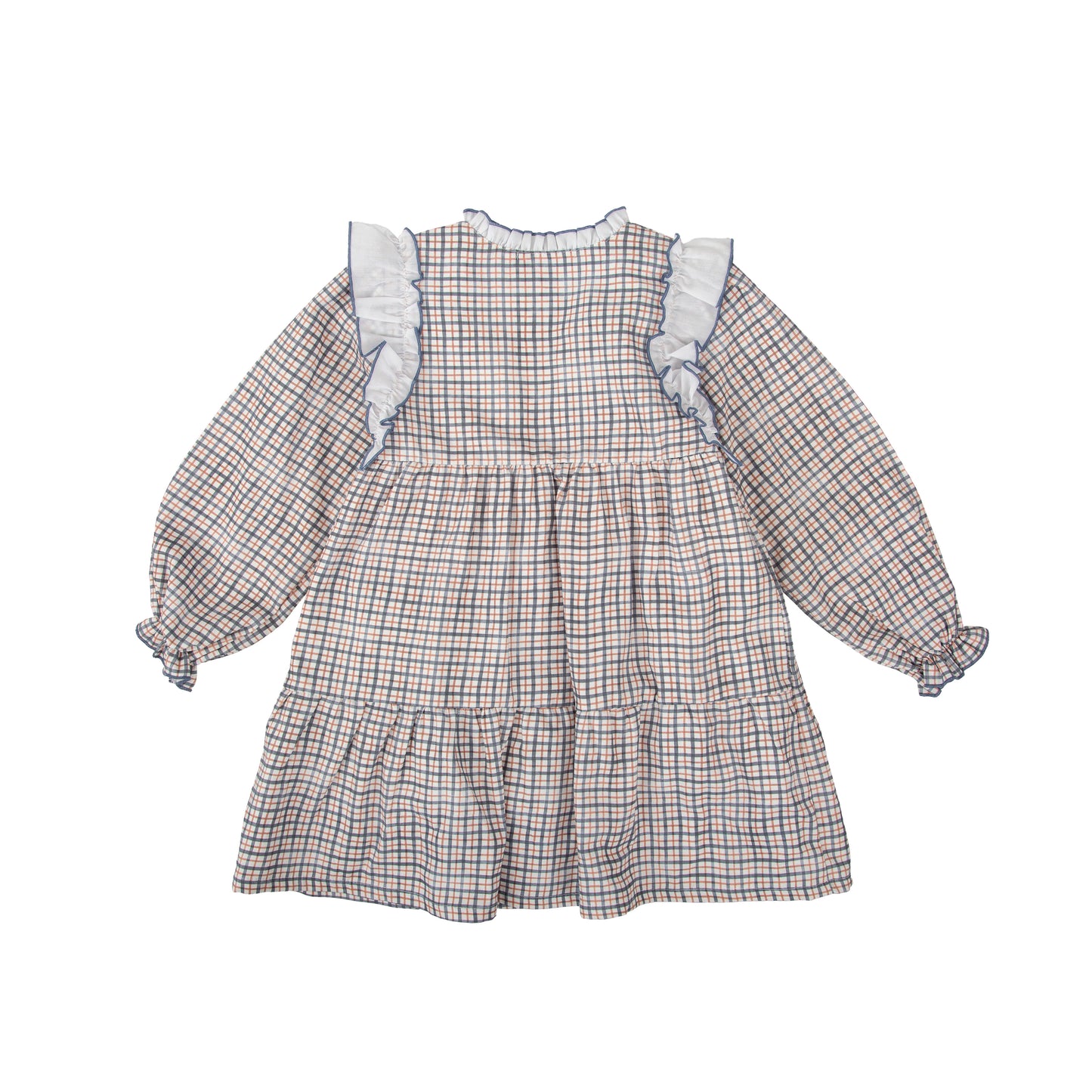 Vestido cuadros con olanes