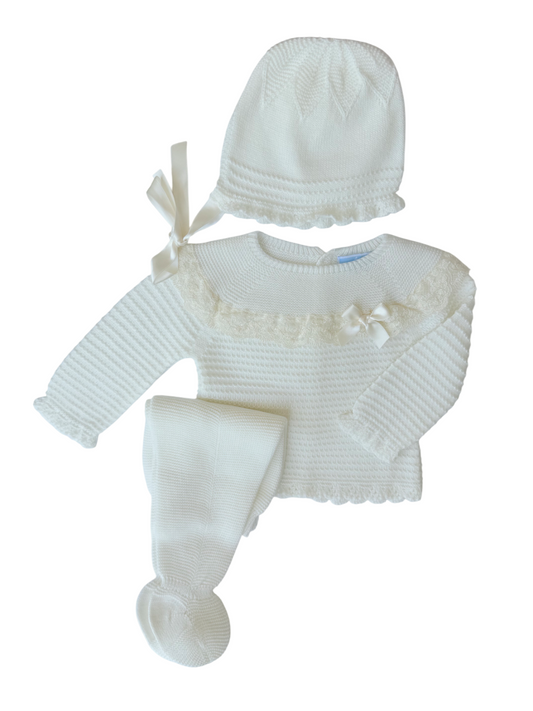 Conjunto punto 3 piezas con gorro