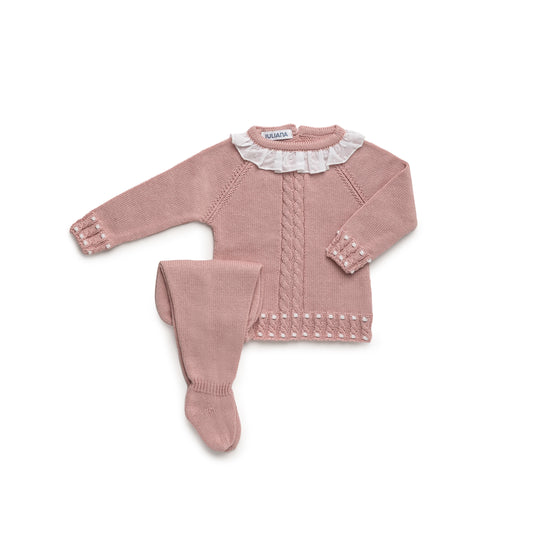 Conjunto 2 piezas cuello olán