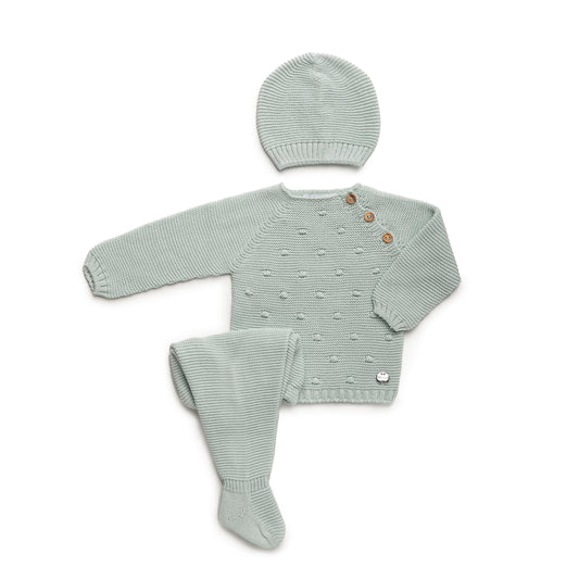 Conjunto punto 3 piezas con gorro