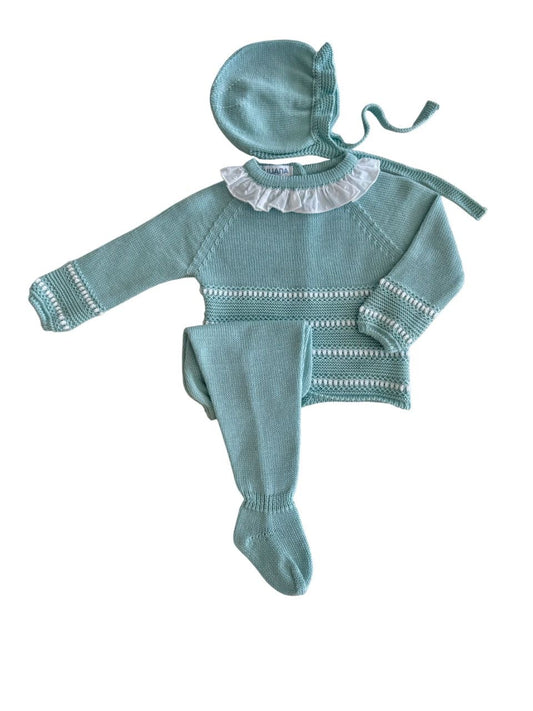 Conjunto punto 3 piezas con gorro