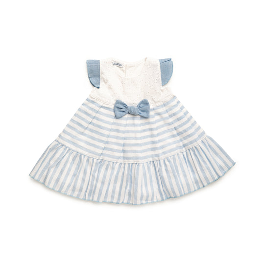 Vestido rayas con moño