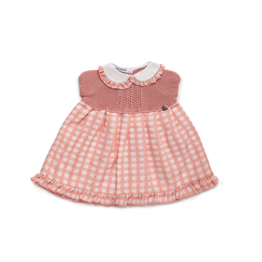Vestido vichy con cuello baby