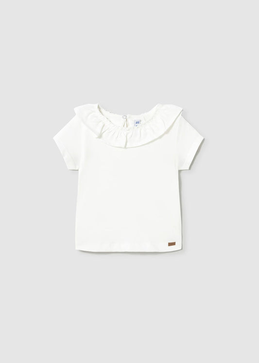 Blusa basica con cuello olán