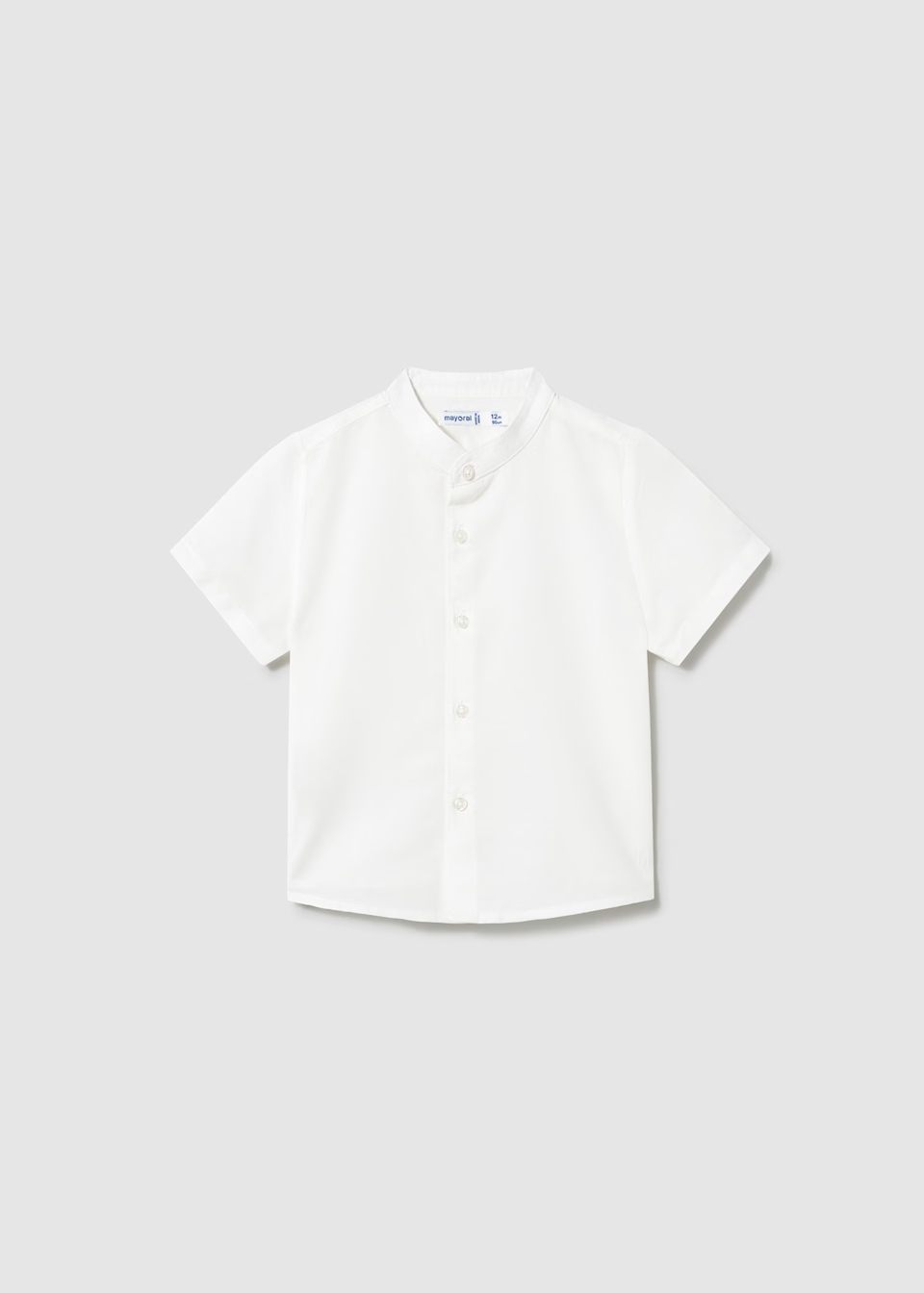 Camisa cuello mao con lino
