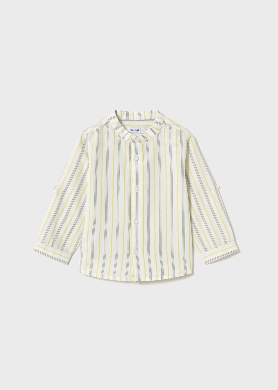 Camisa manga larga cuello mao