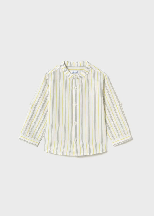 Camisa manga larga cuello mao