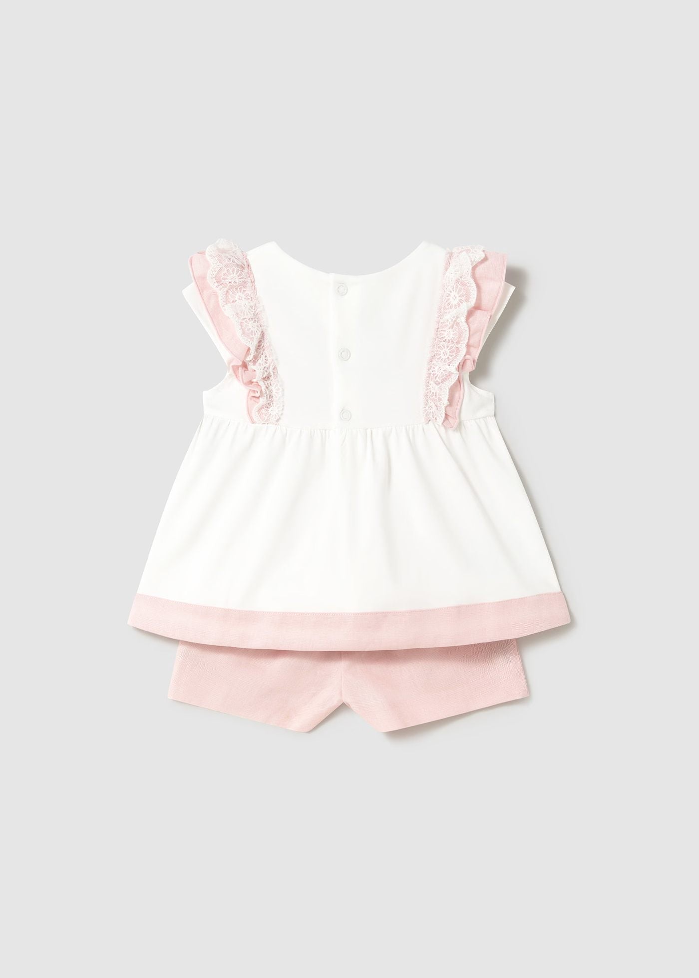 Conjunto short y blusa con lino