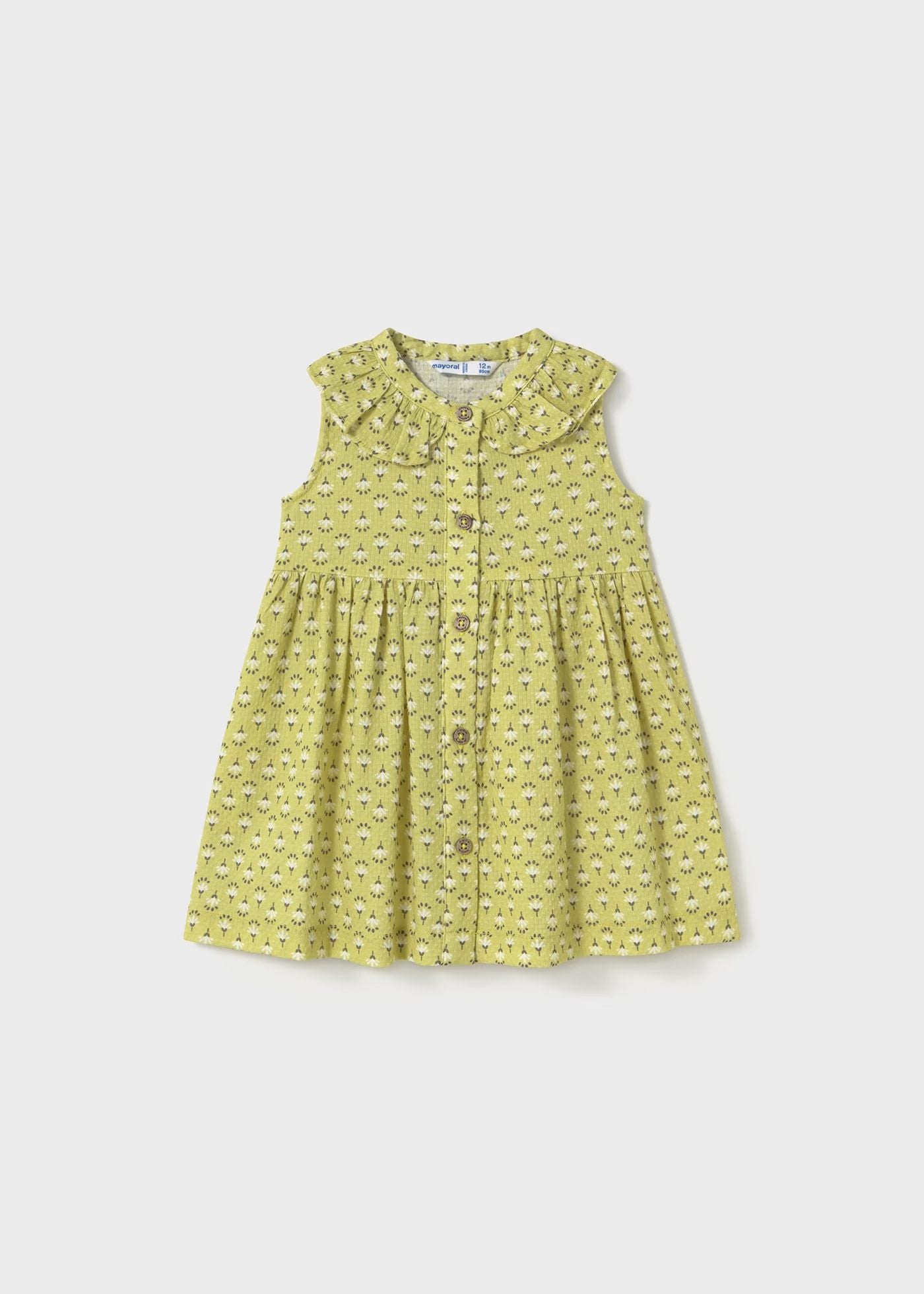 Vestido estampado con botones