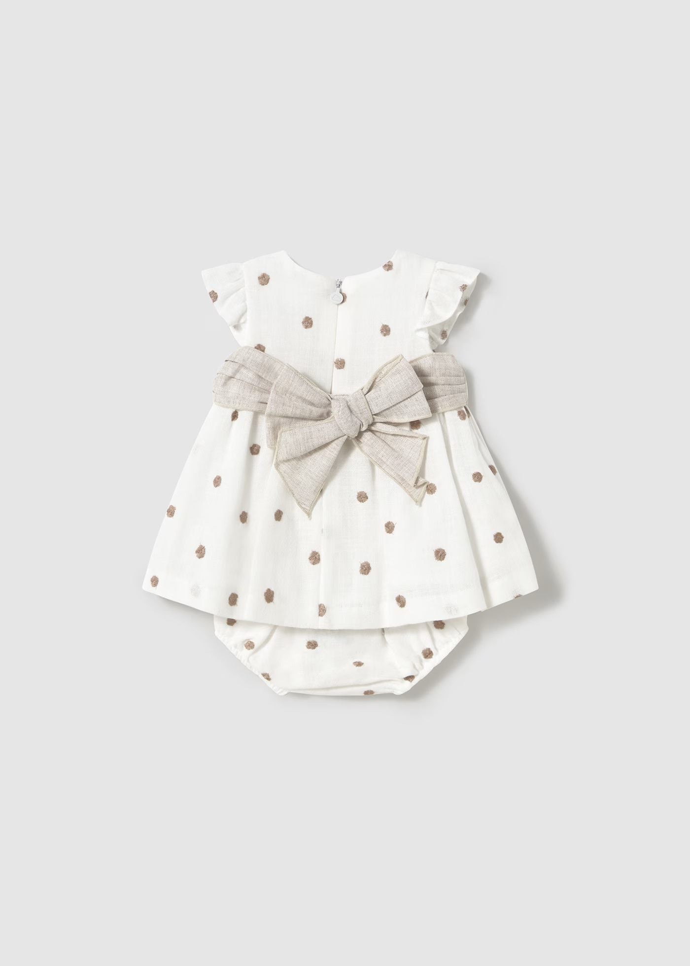 Vestido polka dots con cubrepañal