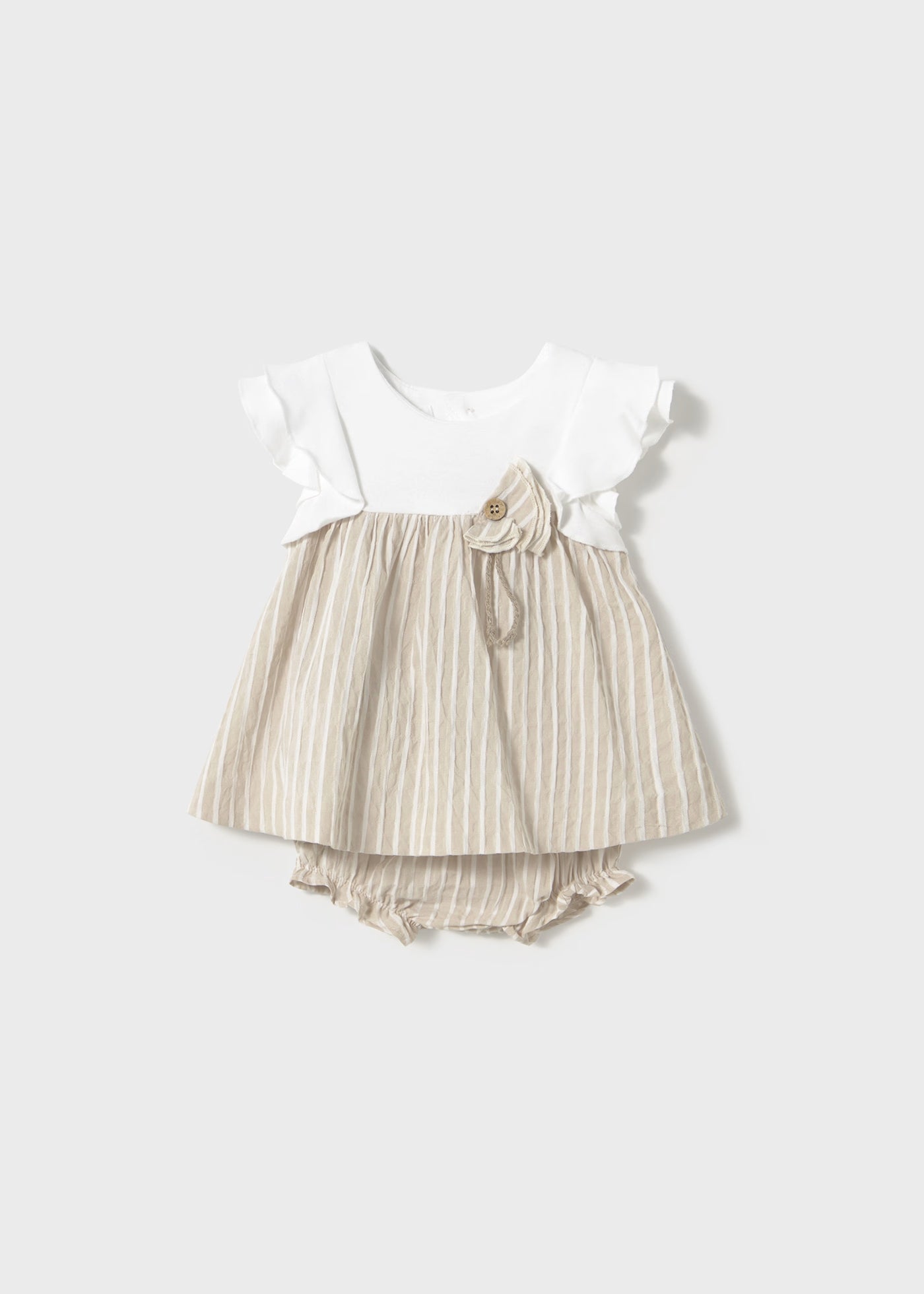 Vestido con cubrepañal combinado