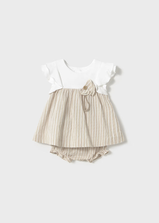 Vestido con cubrepañal combinado