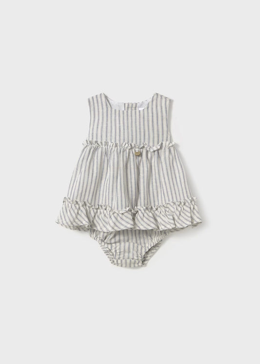 Vestido de rayas con cubrepañal
