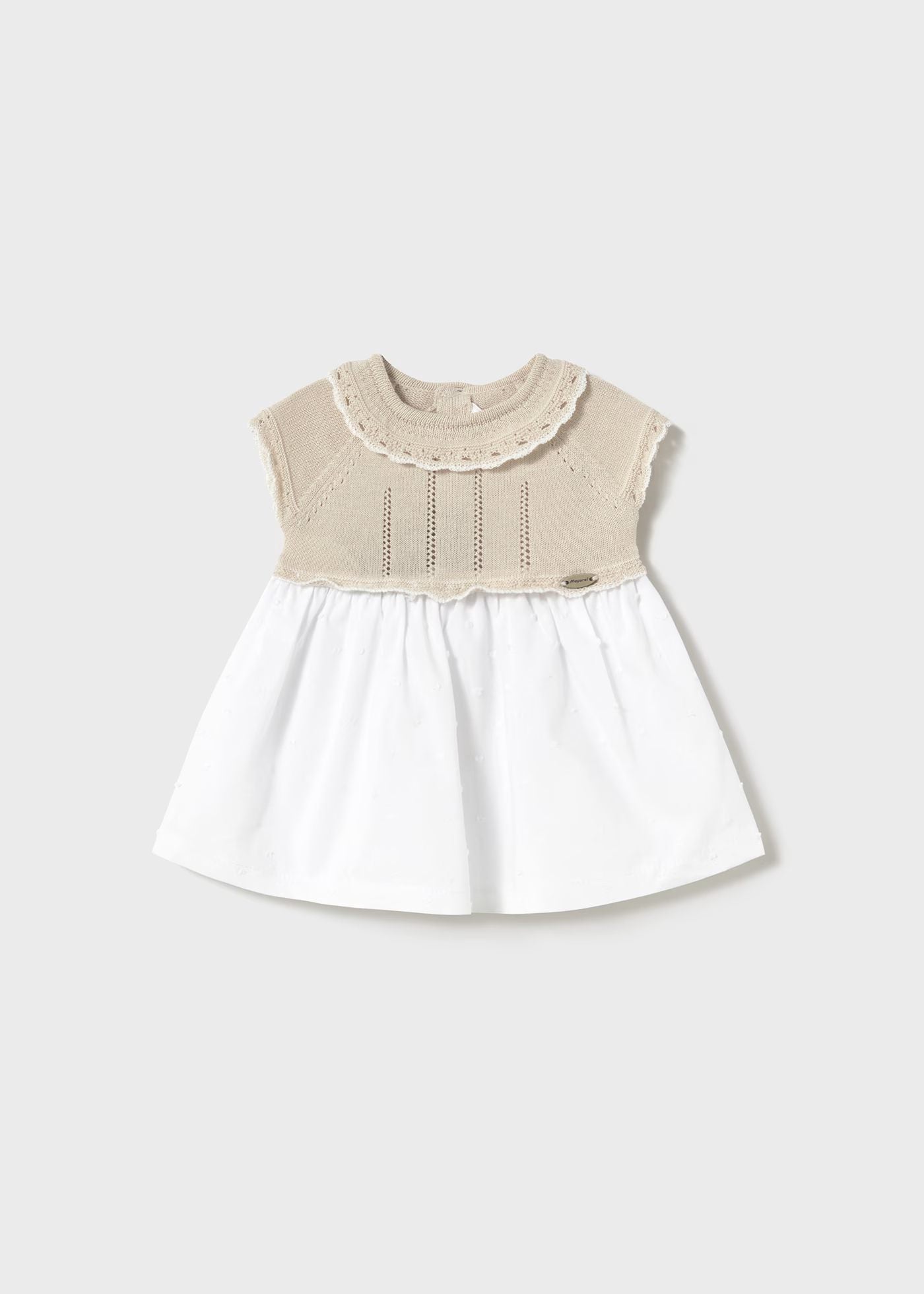 Vestido combinado tejido