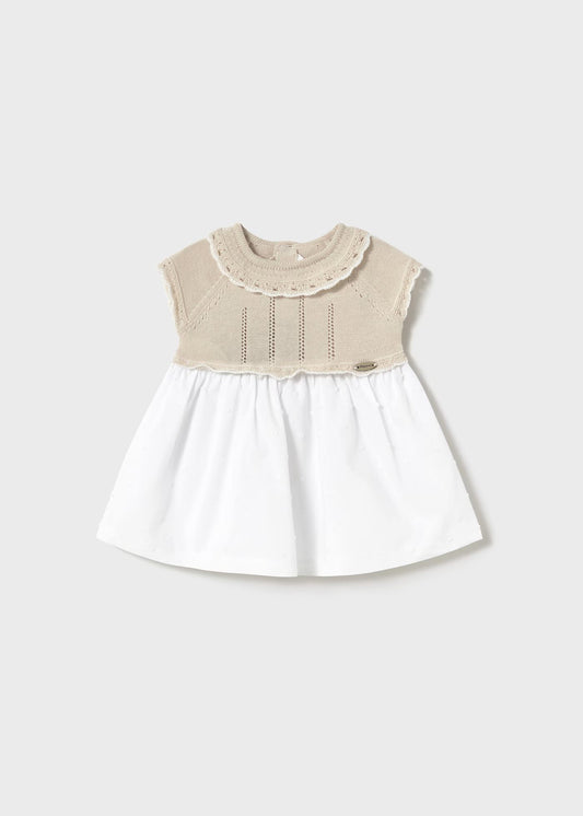 Vestido combinado tejido