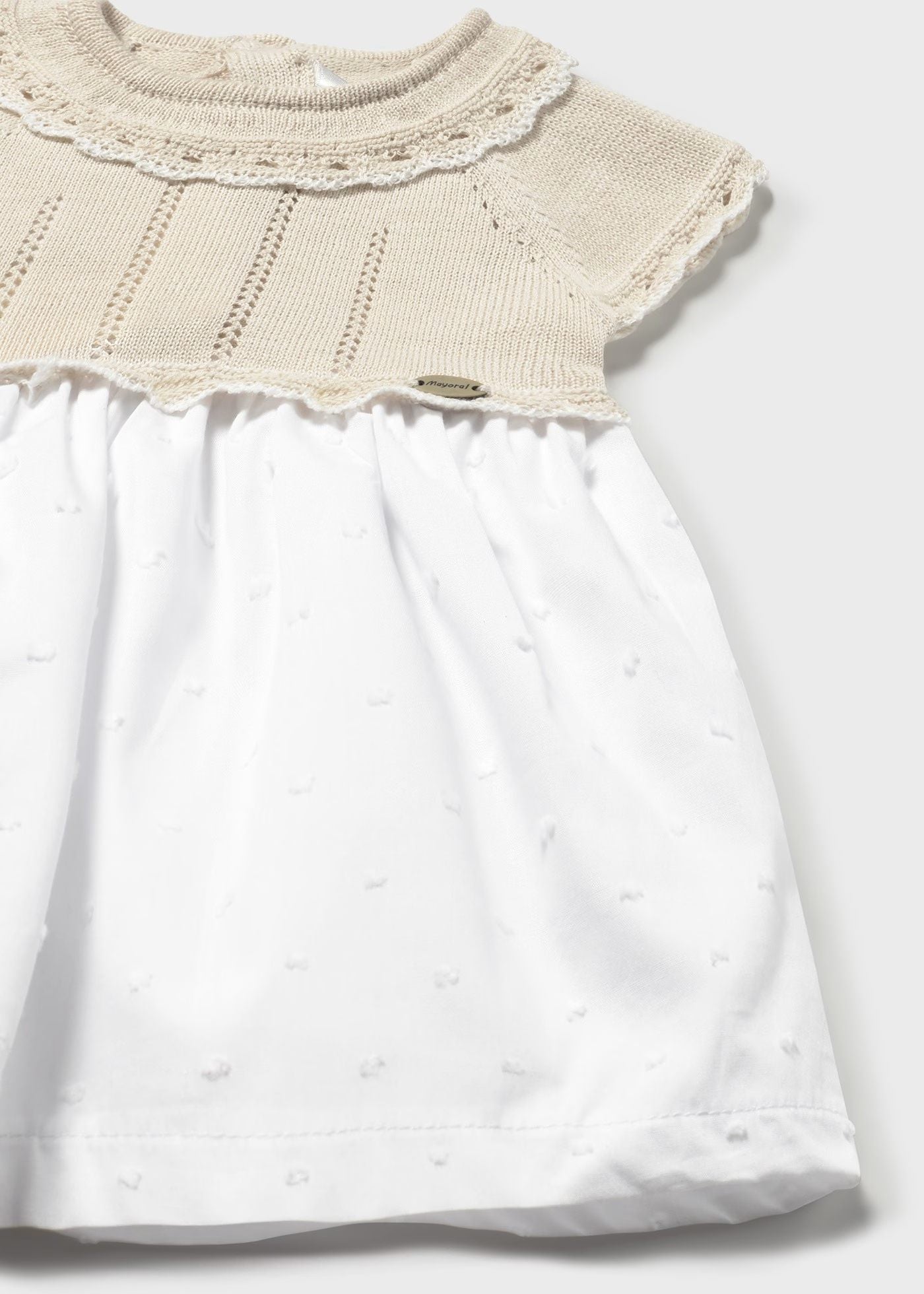 Vestido combinado tejido