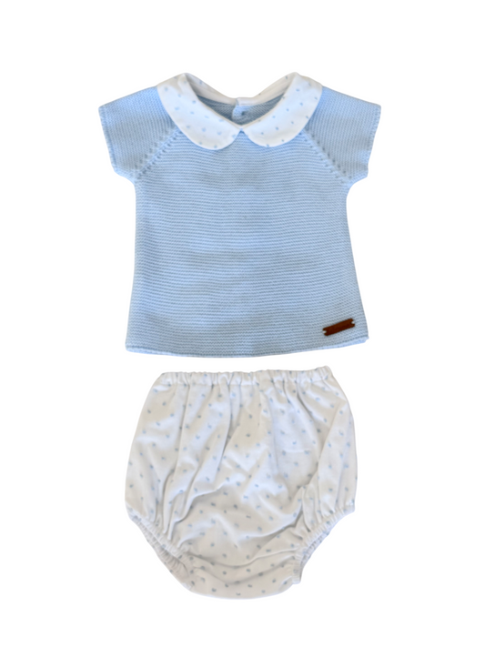Conjunto tejido cubrepañal