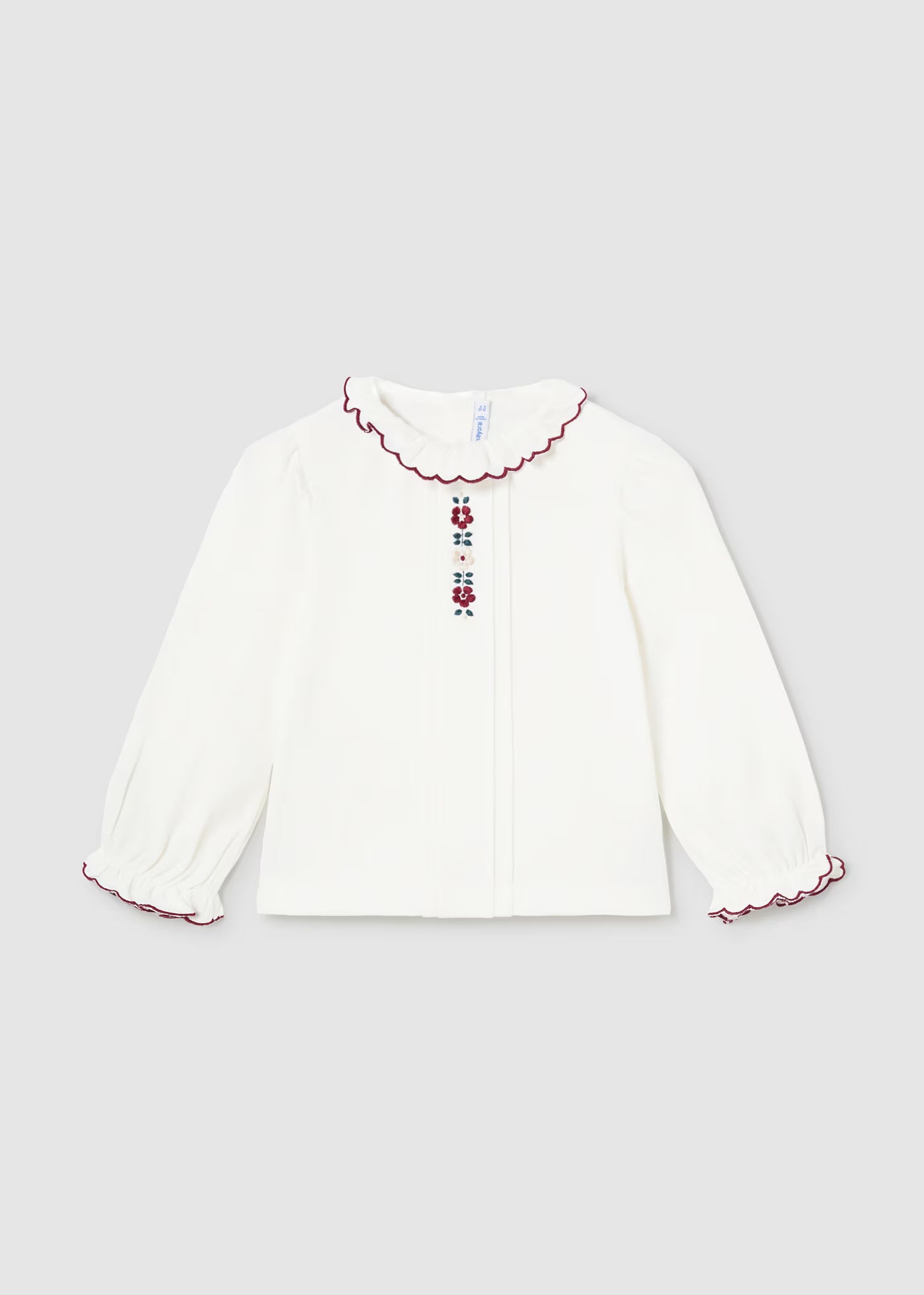 Blusa flores bordadas