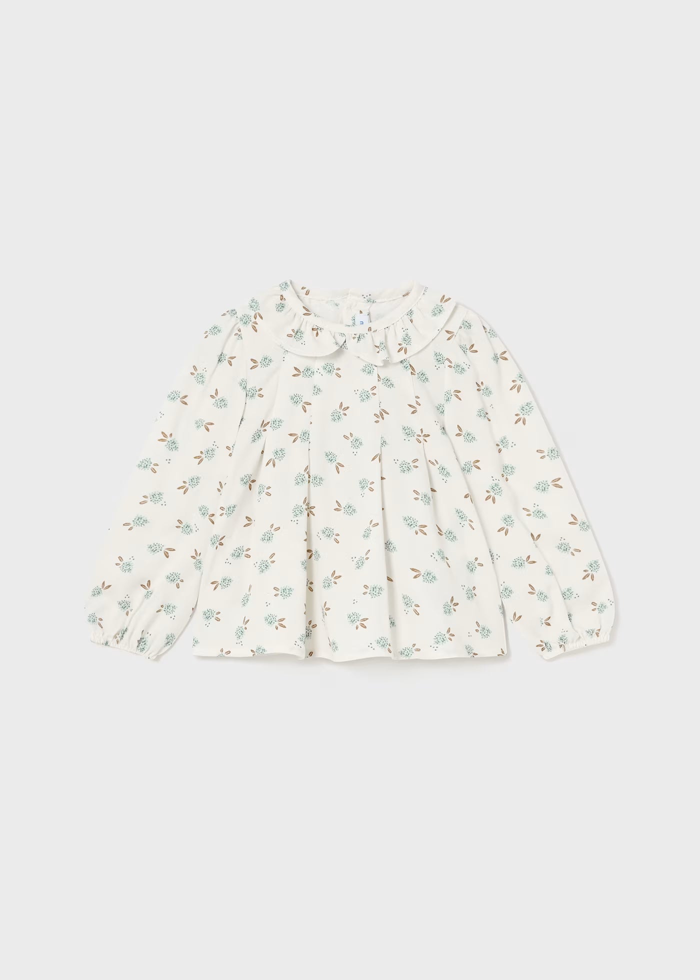 Blusa flores cuello olán