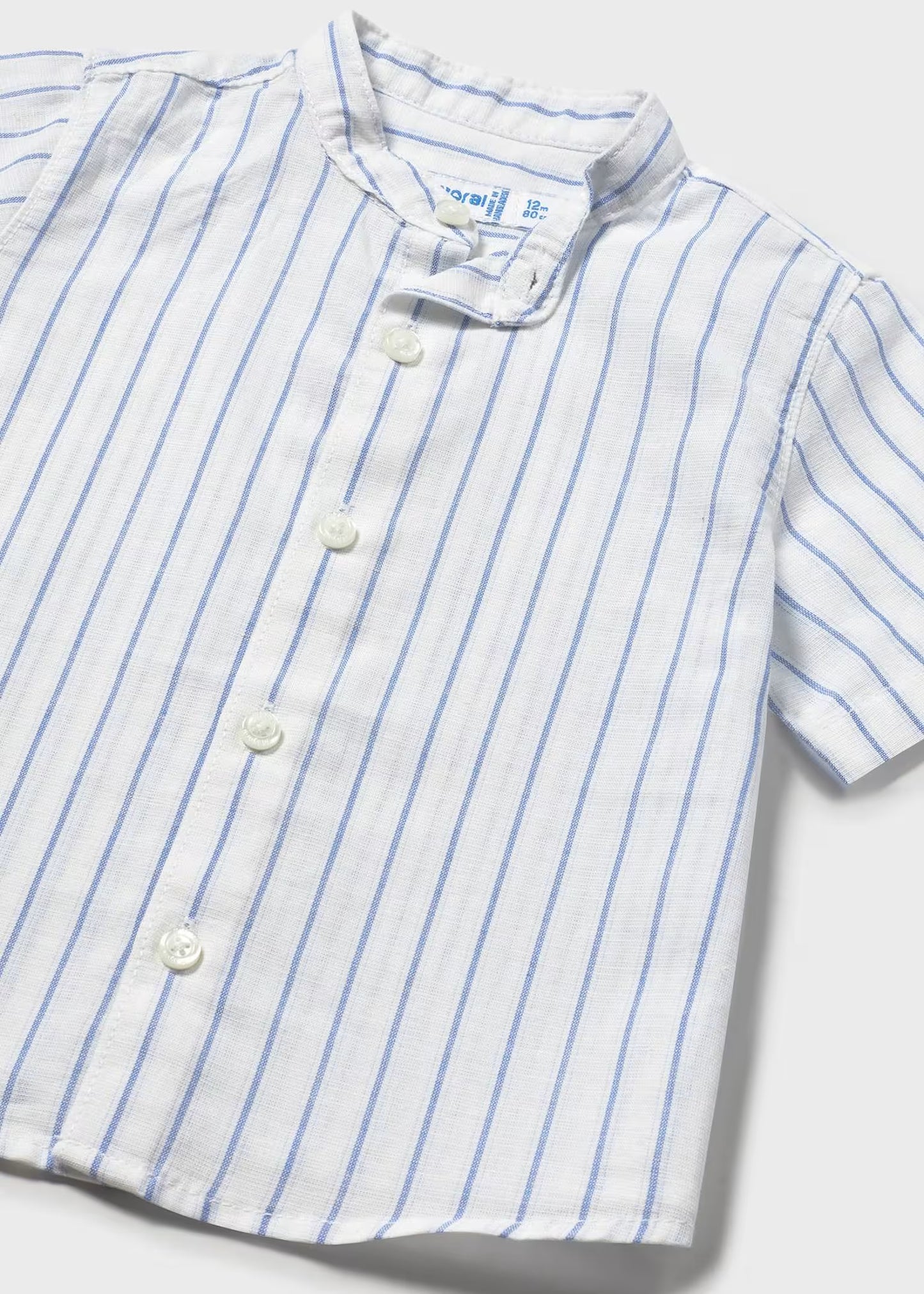 Peto con camisa rayas cuello mao