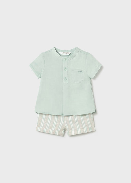 Conjunto camisa con short de rayas