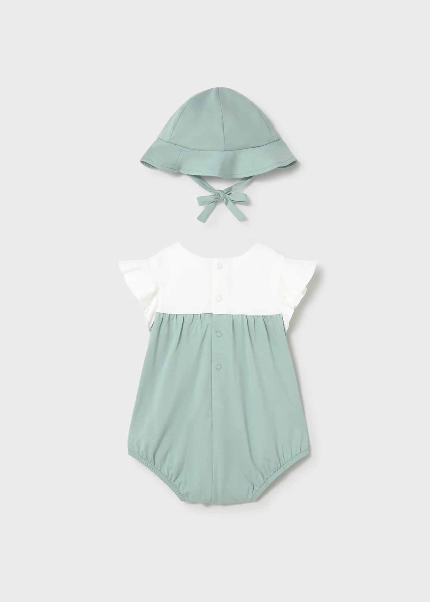 Pelele de flores con gorro