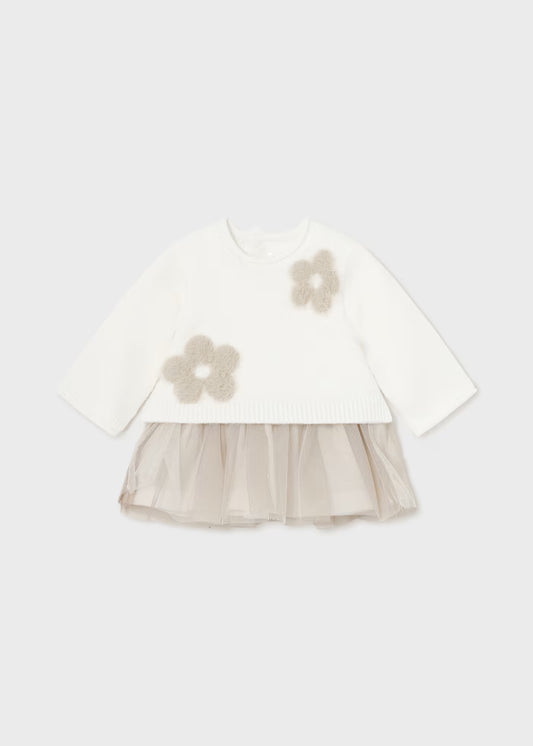 Vestido combinado tul