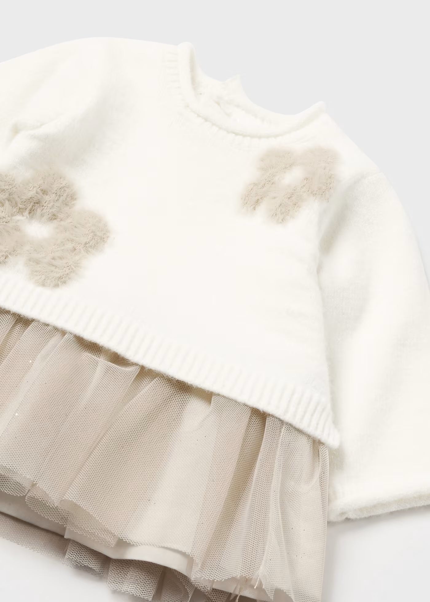 Vestido combinado tul
