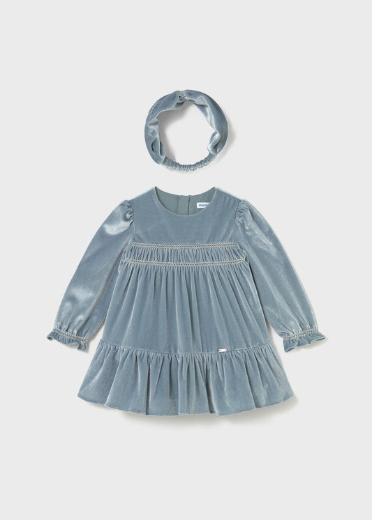 Vestido terciopelo con diadema